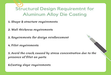 Requisiti di progettazione strutturale per pressofusione in lega di alluminio